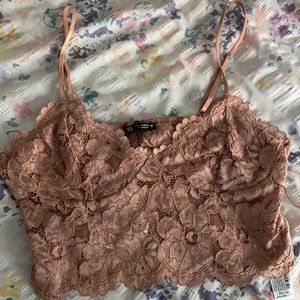 ZARA Crop Bra Lace Top